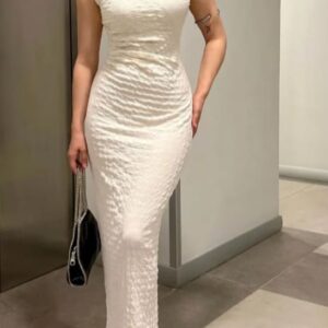 Drapeli Bedene Oturan Elbise