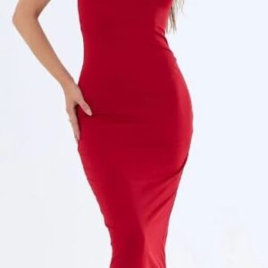 Bisiklet Yaka Kısakollu Bodycon Elbise