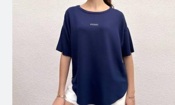 OYSHO KISAKOLLU T-SHİRT - Görsel 2